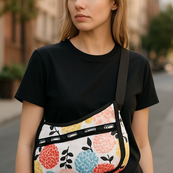 LeSportsac Small Crossbody Bag With Floral Print & Adjustable Strap - Picture 2 of 8